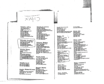 The location of Lawrence Stroll's name in Epstien’s black book
